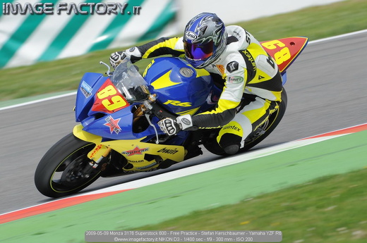 2009-05-09 Monza 3176 Superstock 600 - Free Practice - Stefan Kerschbaumer - Yamaha YZF R6